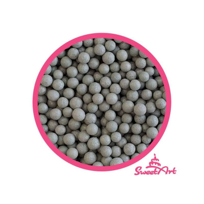 Cukrové perly stříbrné matné 5 mm – elegantní dekorace | 80 g