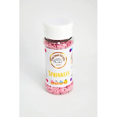 4Cake Cukrová srdíčka růžová perleťová (50 g) | Jedlé dekorace na dorty