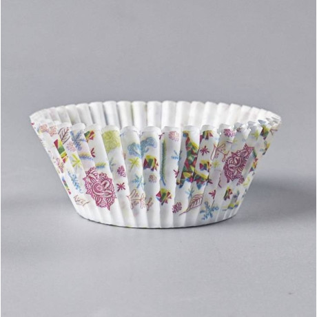 Košíčky na muffiny – Vánoční Merry Christmas (100 ks) | Papírové košíčky na muffiny