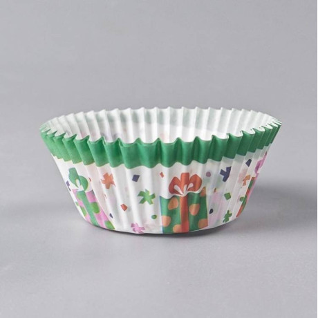 Košíčky na muffiny – Vánoční Dárky (100 ks) | Vánoční košíčky na muffiny