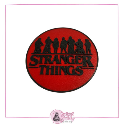 3D tištěná dekorace Stranger Things – kulatá placka / topper