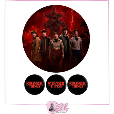 Jedlý papír Stranger Things č. 10 | Kulatý motiv na dort