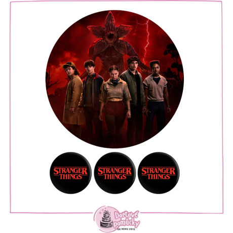 Jedlý papír Stranger Things č. 10 | Kulatý motiv na dort