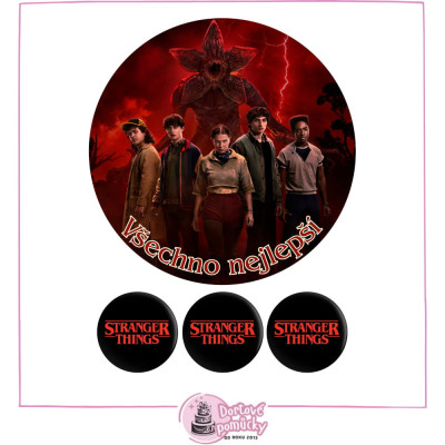 Jedlý papír Stranger Things č. 10 | Kulatý motiv na dort