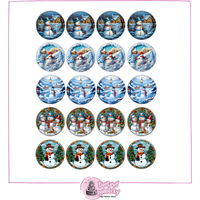 Vánoce 8 Ø48 mm - jedlý papír