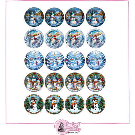 Vánoce 8 Ø48 mm - jedlý papír