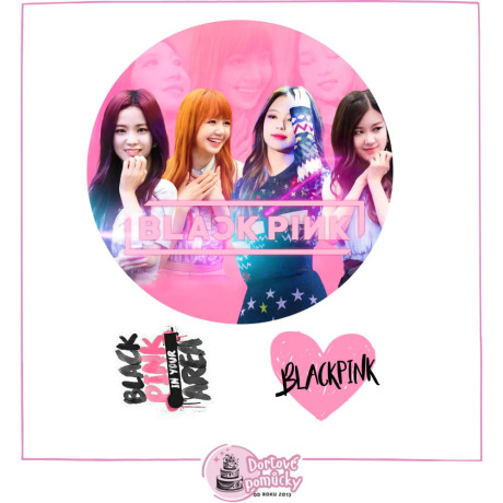 Jedlý papír BLACKPINK – kulatý motiv | Dortovepomucky.cz