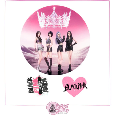 Jedlý papír BLACKPINK – kulatý motiv | Dortovepomucky.cz