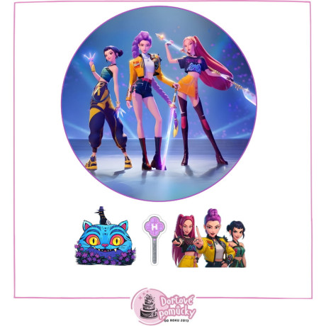 K-POP Lovkyně démonů – motiv č. 3 | Jedlý papír nebo fondánový list