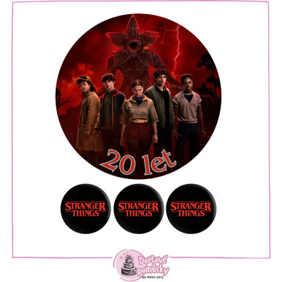 Jedlý papír Stranger Things č. 10 | Kulatý motiv na dort
