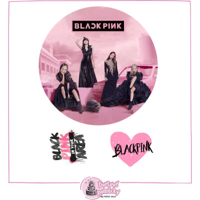 Jedlý papír BLACKPINK – kulatý motiv | Dortovepomucky.cz
