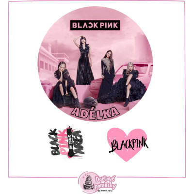 Jedlý papír BLACKPINK – kulatý motiv | Dortovepomucky.cz