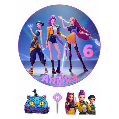 K-POP Lovkyně démonů – motiv č. 3 | Jedlý papír nebo fondánový list