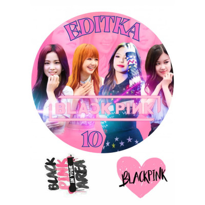 Jedlý papír BLACKPINK – kulatý motiv | Dortovepomucky.cz