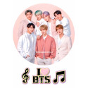 BTS motiv – jedlý papír / fondánový list na dort
