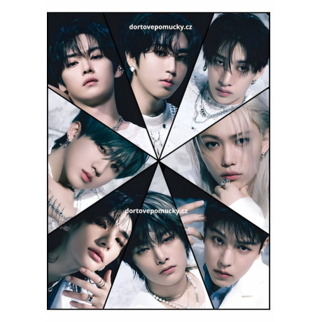 Jedlý obrázek na dort – Stray Kids (osm členů) | Dortové dekorace