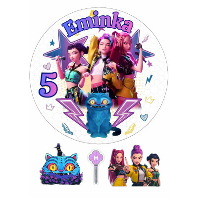 K-POP Lovkyně démonů – motiv č. 4 | Jedlý papír nebo fondánový list