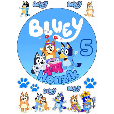 Jedlý papír Bluey – mix obrázků A4 | Dortová dekorace
