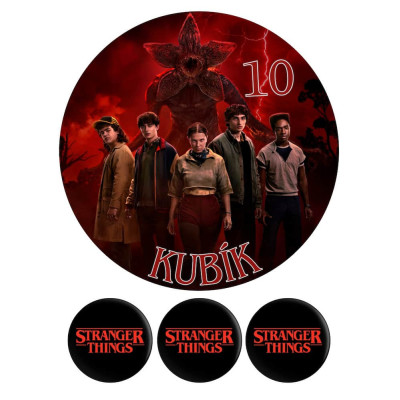 Jedlý papír Stranger Things č. 10 | Kulatý motiv na dort