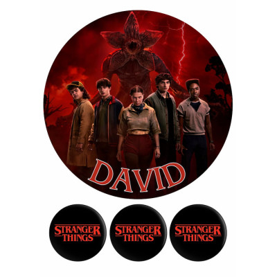Jedlý papír Stranger Things č. 10 | Kulatý motiv na dort