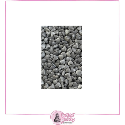 Cukrové srdíčka stříbrné (10 g) | Jedlé dekorace na dorty a dezerty