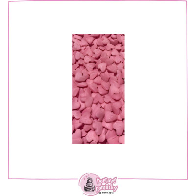 Cukrové srdíčka růžové (10 g) | Jedlé dekorace na dorty a dezerty