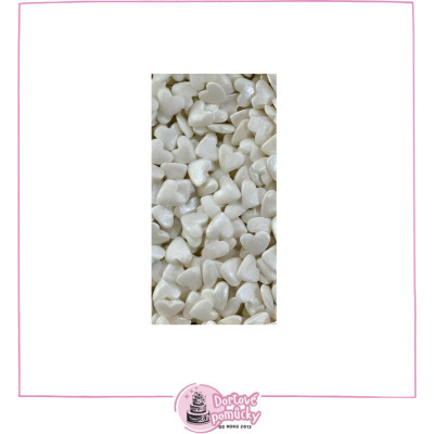 Cukrové srdíčka perleťové (10 g) | Jedlé dekorace na dorty a dezerty