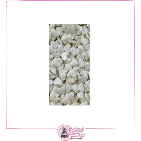 Cukrové srdíčka perleťové (10 g) | Jedlé dekorace na dorty a dezerty