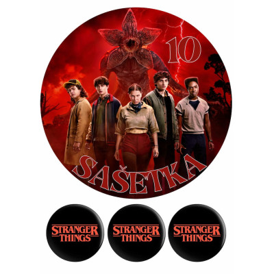Jedlý papír Stranger Things č. 10 | Kulatý motiv na dort