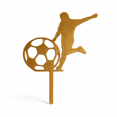 Fotbalista s míčem - plastový zápich