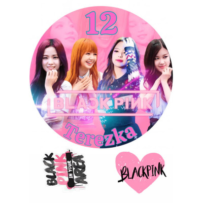 Jedlý papír BLACKPINK – kulatý motiv | Dortovepomucky.cz