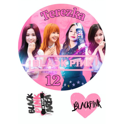 Jedlý papír BLACKPINK – kulatý motiv | Dortovepomucky.cz