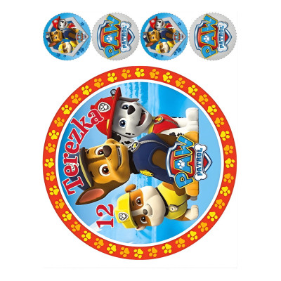 Jedlý papír Paw Patrol – mix obrázků A4 | Dortová dekorace