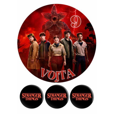 Jedlý papír Stranger Things č. 10 | Kulatý motiv na dort