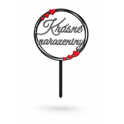 Krásné narozeniny č.3 - dortový zápich