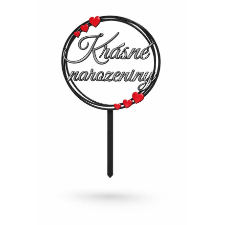 Krásné narozeniny č.3 - dortový zápich