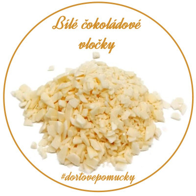 Bílé šupiny z polevy na zdobení (50 g)