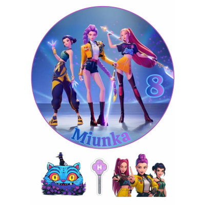 K-POP Lovkyně démonů – motiv č. 3 | Jedlý papír nebo fondánový list