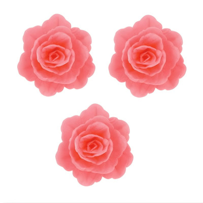 Čínská růže z jedlého papíru – růžová| Jedlé květy na dort