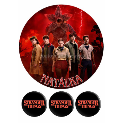 Jedlý papír Stranger Things č. 10 | Kulatý motiv na dort