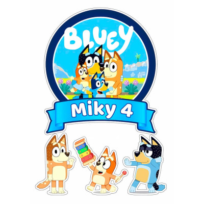 Jedlý papír Bluey – mix obrázků A4 | Dortová dekorace