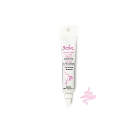 Zdobicí gel na psaní růžový (20 g) Decora – jedlý psací gel