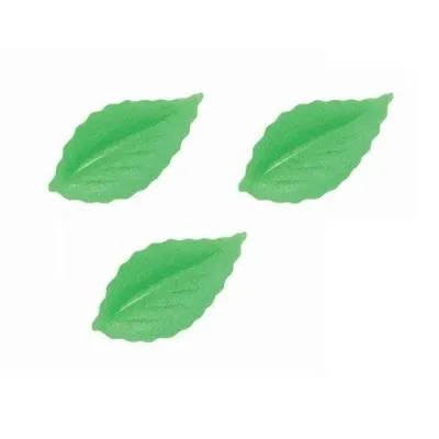 Oplatkový list pistáciově zelený 5,5 cm – jedlá dekorace 10 ks | Květinové zdobení