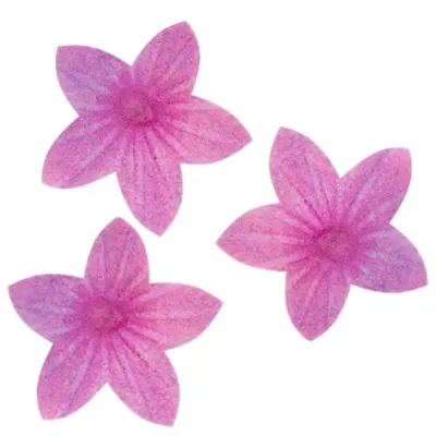 Mini květ z jedlého papíru – stínovaná fialová | 10 ks Ø 2 cm