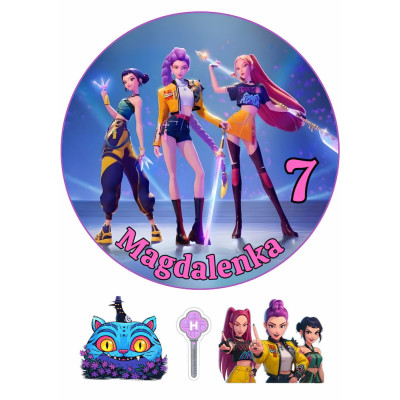 K-POP Lovkyně démonů – motiv č. 3 | Jedlý papír nebo fondánový list