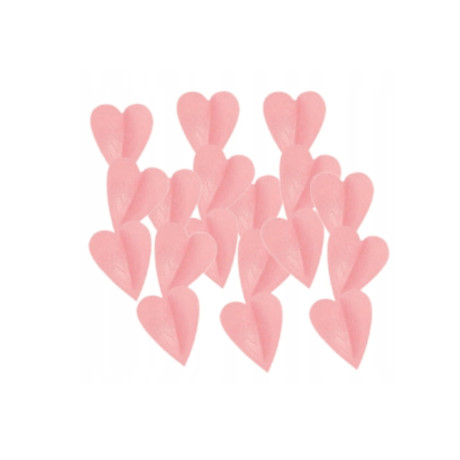 Srdíčko z jedlého papíru světle růžové (10 ks, 4 cm)