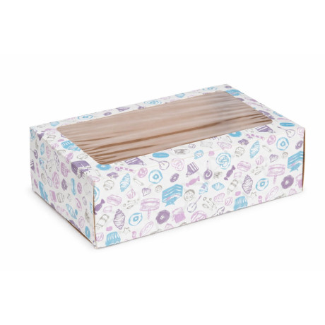 ECO krabička na 12 makronek s průzorem Sweet 5 ks| Vysouvací box