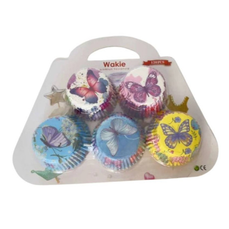 Košíčky na muffiny – motýlci (120 ks, 50 × 30 mm)