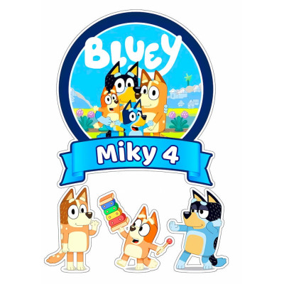 Jedlý papír Bluey – mix obrázků A4 | Dortová dekorace