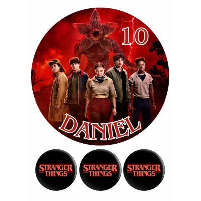 Jedlý papír Stranger Things č. 10 | Kulatý motiv na dort